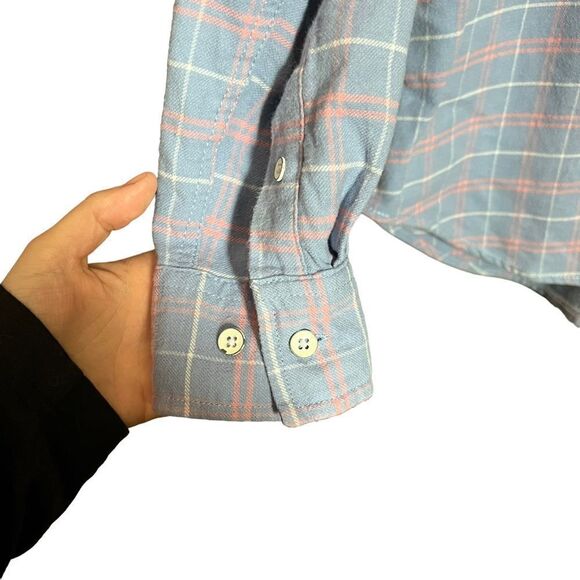 Pd & c plaid flannel shirt. Slim fit size large - Picture 5 of 10